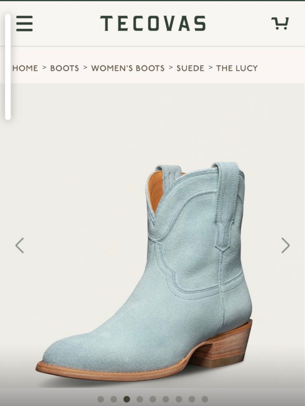Tecova Lucy Boots - Baby Blue Suede